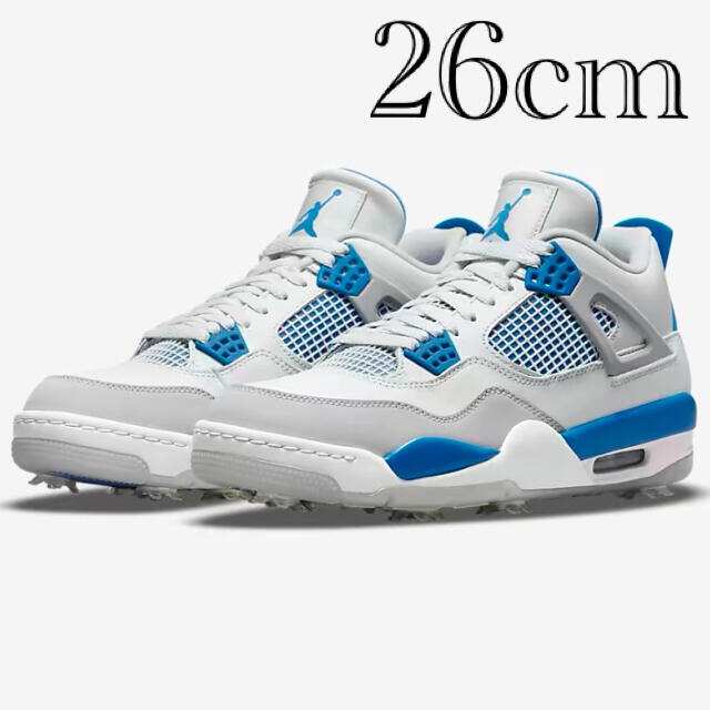 NIKE AIR JORDAN 4 ゴルフ MILITARY BLUE 26cm スペシャルオファ www