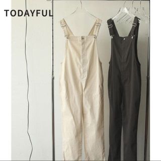 トゥデイフル(TODAYFUL)のTODAYFUL サロペット　チャコールグレー　38(サロペット/オーバーオール)