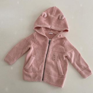 ベビーギャップ(babyGAP)のbaby  GAP ベビー　ギャップ　♡ くま耳　カーディガン　パーカー　新品(カーディガン/ボレロ)