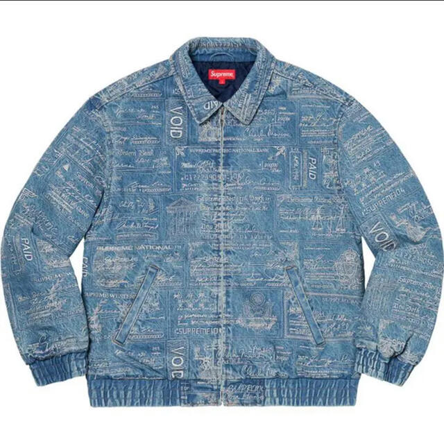 SUPREME Checks Embroidered Denim Jacket