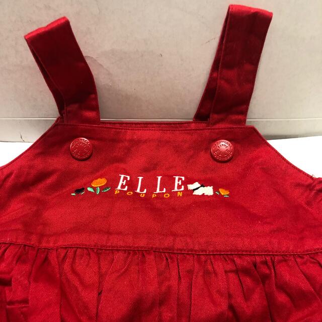 ELLE(エル)のELLE  赤　ロンパース　　 キッズ/ベビー/マタニティのベビー服(~85cm)(ロンパース)の商品写真