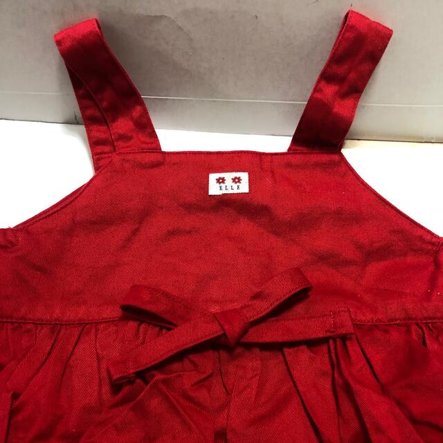 ELLE(エル)のELLE  赤　ロンパース　　 キッズ/ベビー/マタニティのベビー服(~85cm)(ロンパース)の商品写真
