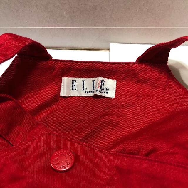 ELLE(エル)のELLE  赤　ロンパース　　 キッズ/ベビー/マタニティのベビー服(~85cm)(ロンパース)の商品写真