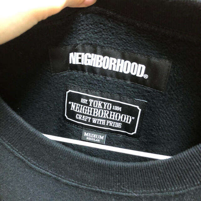 NEIGHBORHOOD(ネイバーフッド)の★珍しい腕にロゴ入り！neighborhood クルーネック★⚠️１点のみ メンズのトップス(スウェット)の商品写真