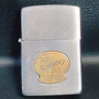 ジッポー(ZIPPO)のZIPPO 真鍮メタル ブラッシュドクロム 1988年(タバコグッズ)