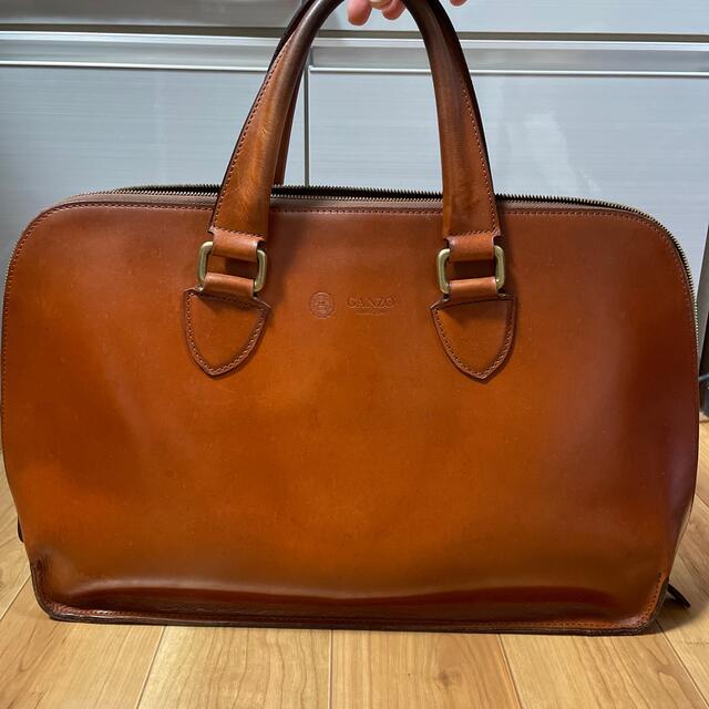 GANZO(ガンゾ)のガンゾ　シンブライドル　ブリーフケース　ブラウン メンズのバッグ(ビジネスバッグ)の商品写真