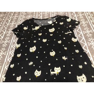 フランシュリッペ(franche lippee)のTシャツ　ワンピース　franche lippee  猫　柄(ひざ丈ワンピース)