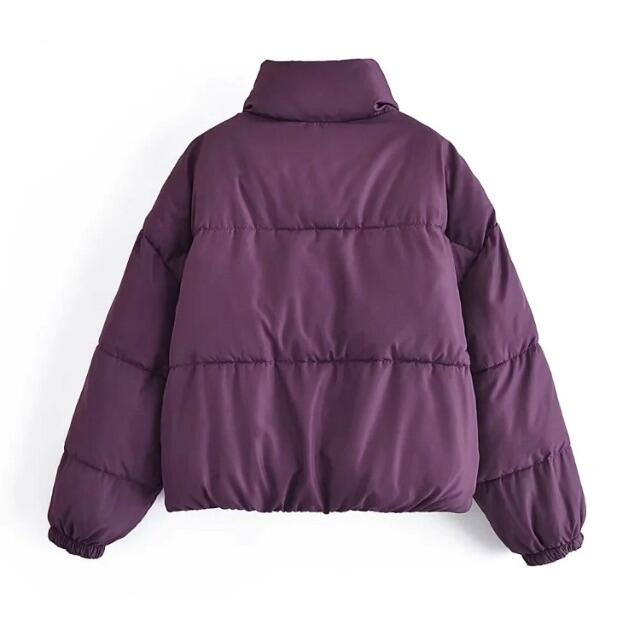 ZARA(ザラ)の🌰9月新作🌾5740◆purple パープル 中綿 ダウンコート レディースのジャケット/アウター(ダウンコート)の商品写真