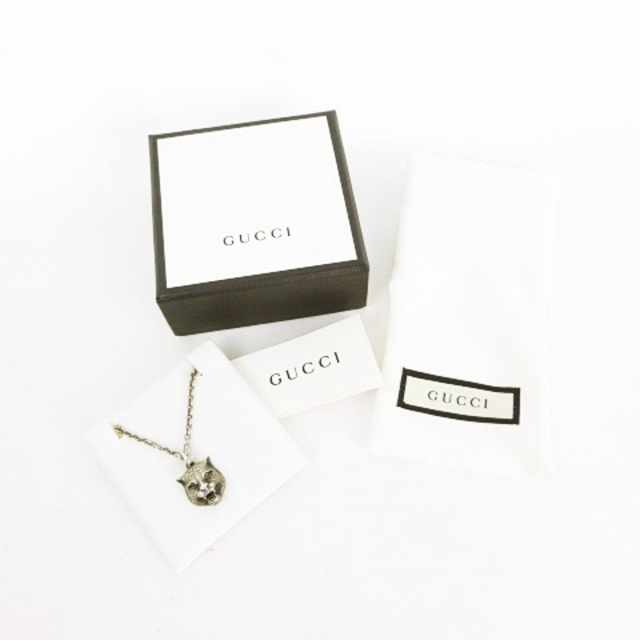 Gucci(グッチ)のグッチ GUCCI キャットヘッド シルバー ネックレス 925 猫 ペンダント メンズのアクセサリー(ネックレス)の商品写真