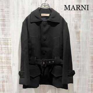 Marni - 【希少】MARNI マルニ ウールコート ベルト付き ブラック