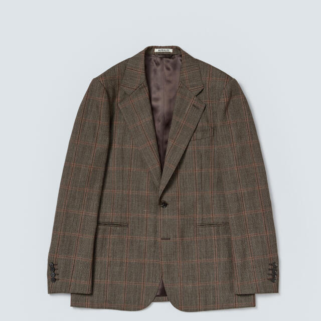 21aw AURALEE BLUEFACED WOOL CHECK JACKET