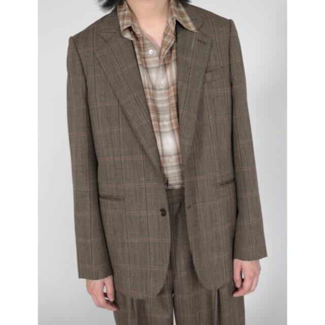 21aw AURALEE BLUEFACED WOOL CHECK JACKET