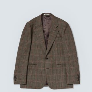 21aw AURALEE BLUEFACED WOOL CHECK ジャケット