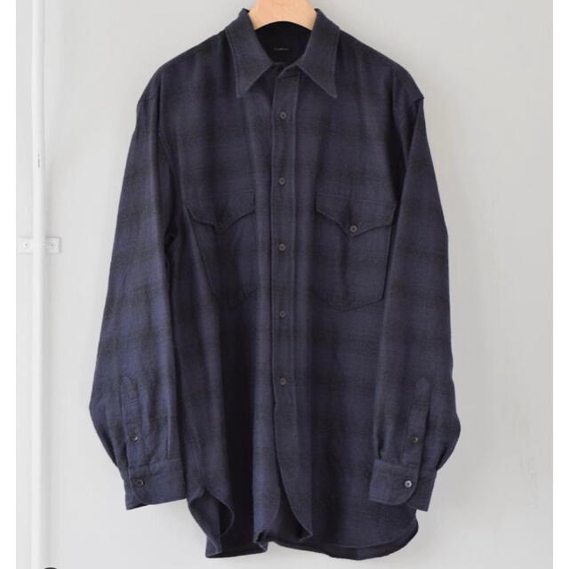 【新品未使用】21AW COMOLI（コモリ）　ウールシルクワークシャツ