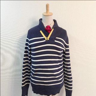 ポロラルフローレン(POLO RALPH LAUREN)のポロラルフローレンメンズショールカラーボーダーニット(ニット/セーター)