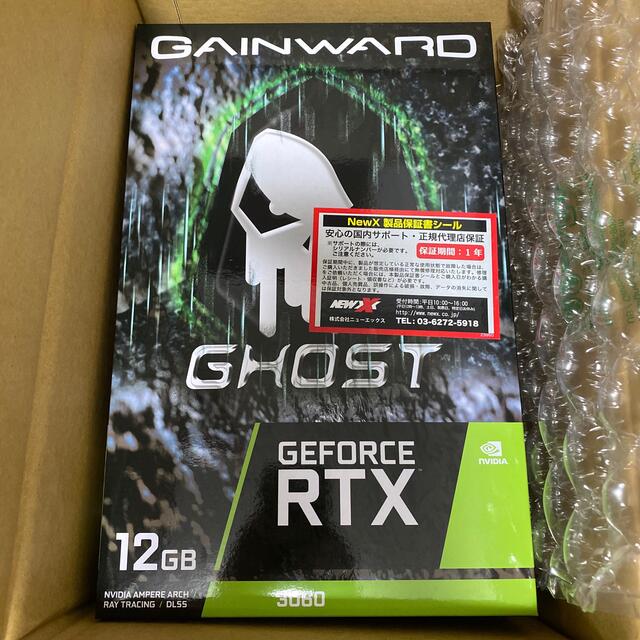 Ghost(ゴースト)のグラフィックボード　GeForce RTX 3060 Ghost（LHR） スマホ/家電/カメラのPC/タブレット(PCパーツ)の商品写真