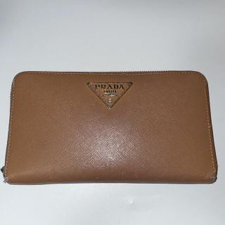 プラダ(PRADA)のPRADA ラウンドファスナー　ベージュ(財布)