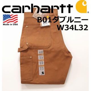 カーハート(carhartt)のUSA製 カーハート Carhartt B01 W34L32 ダブルニー BRN(ワークパンツ/カーゴパンツ)