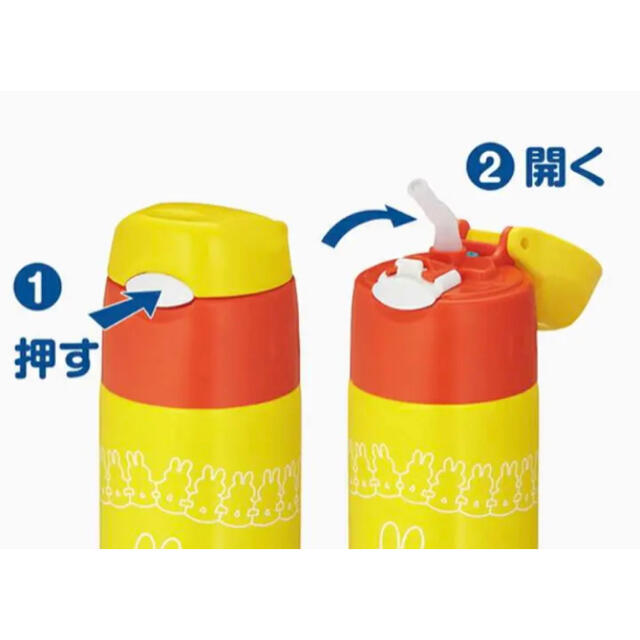 THERMOS(サーモス)のミッフィー 水筒 真空断熱ストローボトル 400ml 新品未使用 エンタメ/ホビーのおもちゃ/ぬいぐるみ(キャラクターグッズ)の商品写真