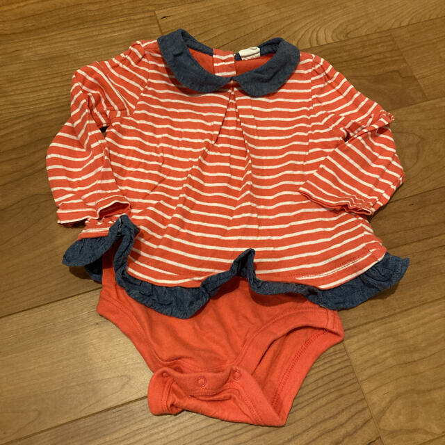 babyGAP(ベビーギャップ)のbaby GAP 長袖ボディシャツ 2着セット キッズ/ベビー/マタニティのベビー服(~85cm)(ロンパース)の商品写真