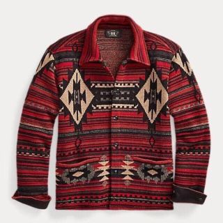 新品*RRL*ウールブレンド ジャガード ワークシャツ*S* ダブルアール