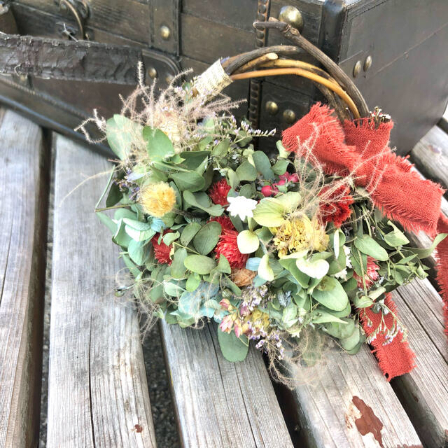 ユーカリと紫陽花と花々のリース | incalake.com