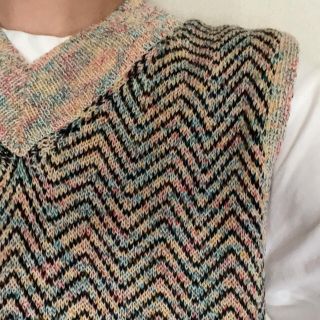 冬の華 【美品】MASU CANDY LONG KNIT BEST サイズ46 メンズ