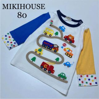 ミキハウス(mikihouse)のミキハウス　長袖　シャツ　ロンT 80 車　秋　冬　ファミリア(シャツ/カットソー)