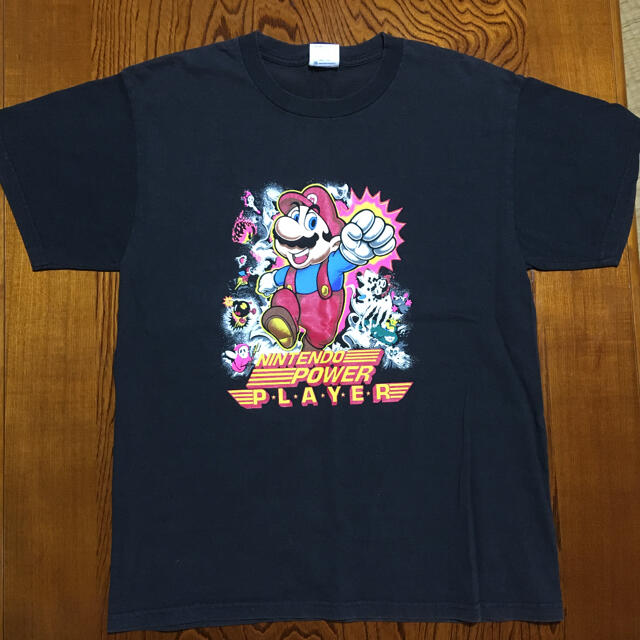 スーパーマリオ（USA版？）Tシャツ　Nintendo Power player