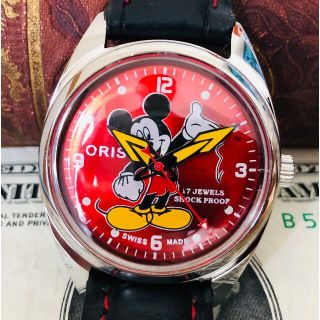 オリス(ORIS)の超美品！ミッキー文字盤★ORISオリス1970'Sヴィンテージ メンズ腕時計(腕時計(アナログ))