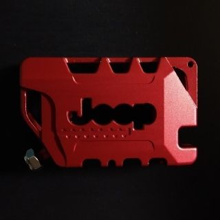 ジープ(Jeep)の限定値下げ♪　Jeep ラングラー JL用リモコン キーカバー　キーケース　赤(車内アクセサリ)