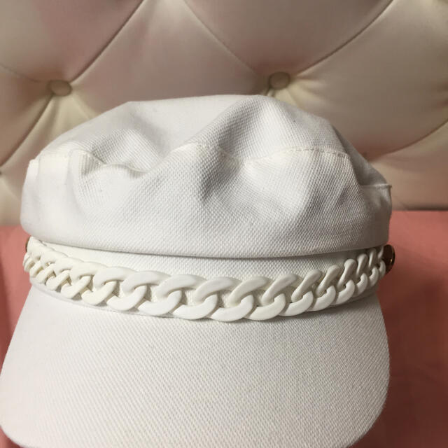 キャスケット 白 レディースの帽子(キャスケット)の商品写真