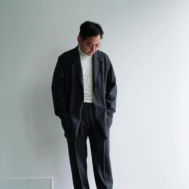 COMOLI(コモリ)のCale for TF natural wool felt jacket 別注 メンズのジャケット/アウター(テーラードジャケット)の商品写真