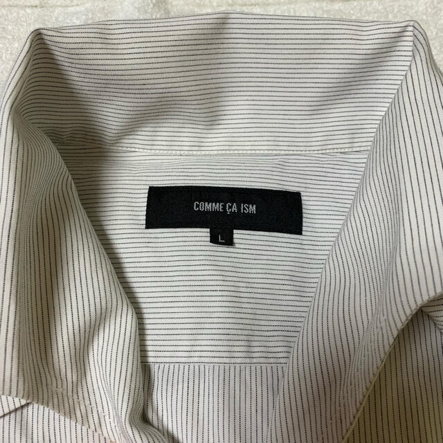 COMME CA ISM(コムサイズム)のコムサイズム ストライプ 長袖 シャツ Lサイズ メンズのトップス(シャツ)の商品写真