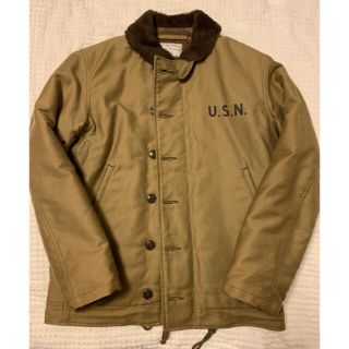 ザリアルマッコイズ(THE REAL McCOY'S)のマッコイズ N-1 デッキジャケット U.S.N 34 XS 美品 中古(ミリタリージャケット)