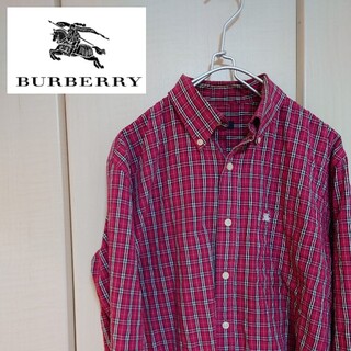 バーバリー(BURBERRY)の美品 BURBERRY バーバリー  ノバチェック シャツ 長袖 ロゴ(シャツ)