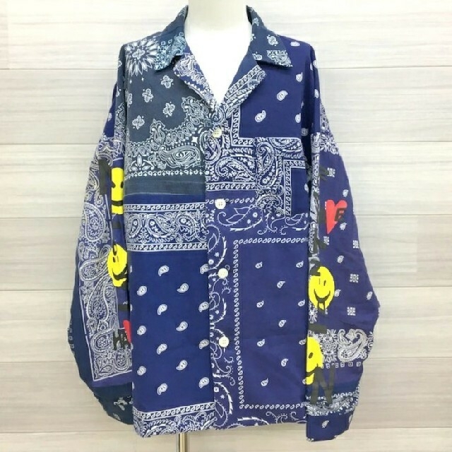 2022特集 READYMADE SLEEPING SHIRT 2 NAVY BANDANA | skien