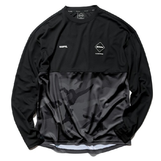 F.C.Real Bristol L/S CAMOFLAGE TEAM XL 黒 本物の 49.0%割引