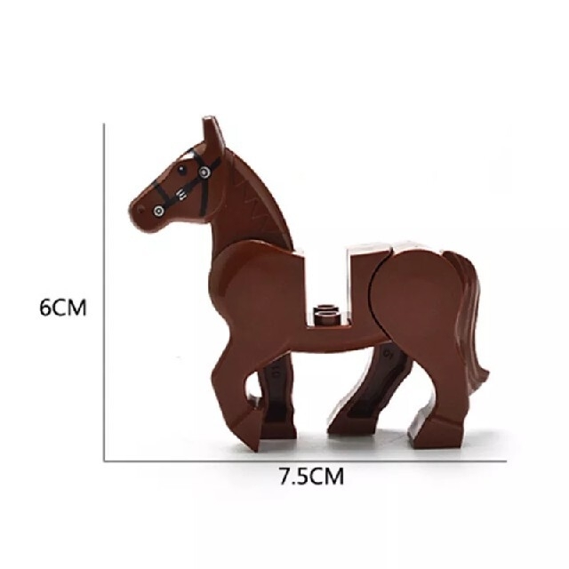 期間限定で特別価格 レゴ互換 茶色の馬 10個