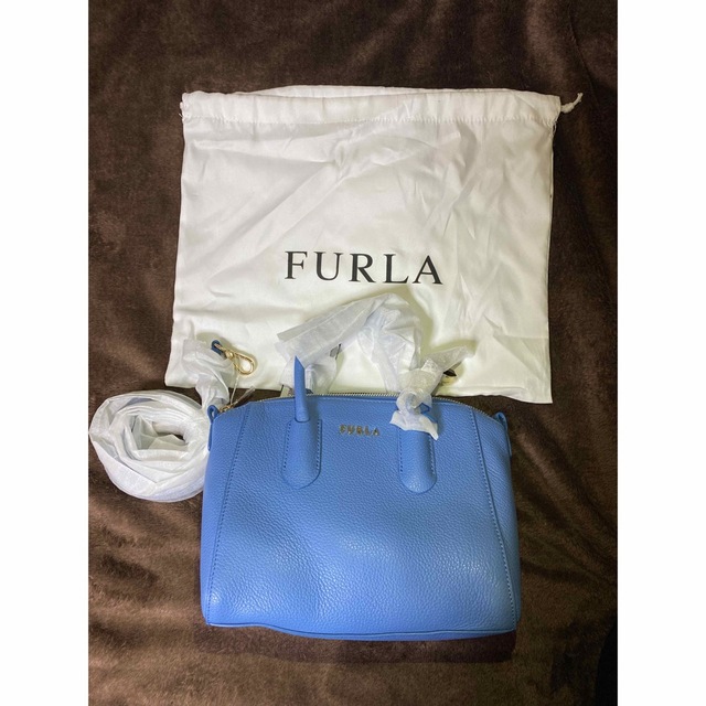 【セール】 FURLA テッサ s ミニバッグ ハンドバッグ ブルー 2