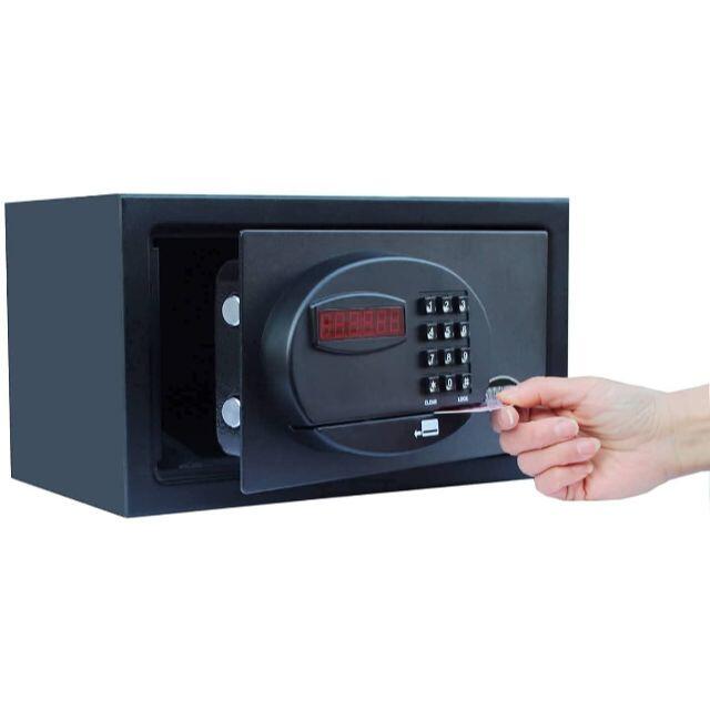 金庫 小型 カードキー デジタルロック 家庭用 ボタン 新品 ブラック 小型金庫 1