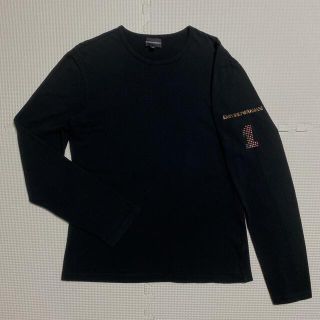 エンポリオアルマーニ(Emporio Armani)の【エンポリオアルマーニ 】ラインストーンロゴ　ロンT Mサイズ(Tシャツ/カットソー(七分/長袖))