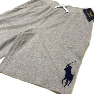 ポロラルフローレン(POLO RALPH LAUREN)のボーイズ L/160 新品 ビッグポニー コットンメッシュ パンツ / グレー(パンツ/スパッツ)