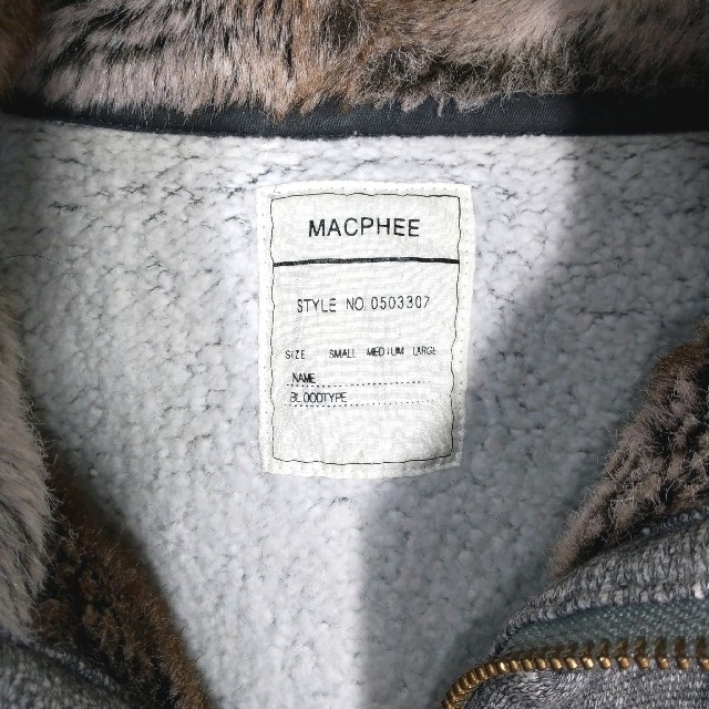 MACPHEE(マカフィー)のMACPHEE マカフィー レディース ファー コンビ ボアパーカー グレー M レディースのトップス(パーカー)の商品写真