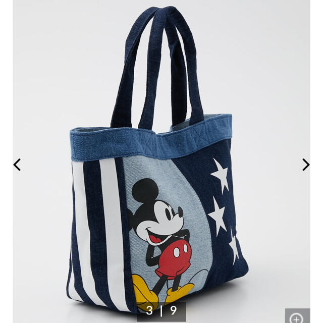 RODEO CROWNS WIDE BOWL(ロデオクラウンズワイドボウル)のロデオクラウンズ(MICKEY)BLUE TOTE ミッキーマウス　トートバッグ レディースのバッグ(トートバッグ)の商品写真