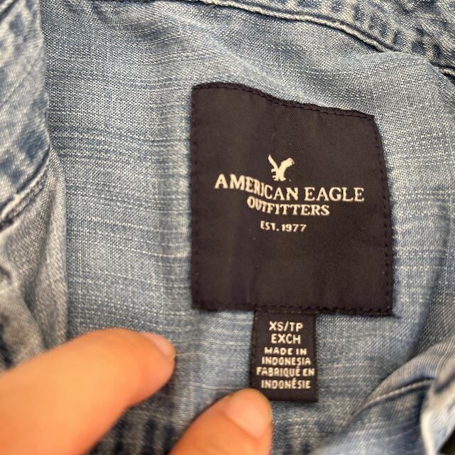 American Eagle(アメリカンイーグル)のAMERICAN EAGLE♡デニムシャツ♡sizeXS レディースのトップス(Tシャツ(半袖/袖なし))の商品写真