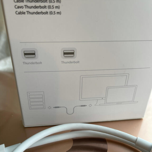 Apple(アップル)のApple Thunderboltケーブル (0.5 m) スマホ/家電/カメラのPC/タブレット(PC周辺機器)の商品写真