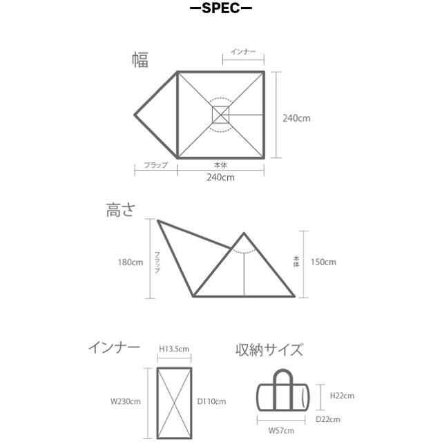 【新品未使用品】WAQ Alpha T/C waq-tct1　ソロ用ティピテント