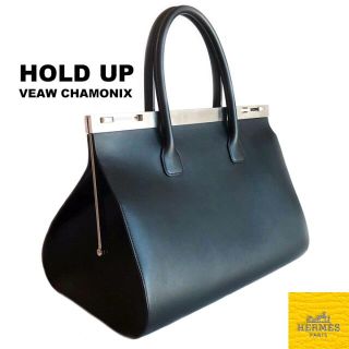 エルメス(Hermes)のエルメス稀少品 HOLD UP ホールドアップ ヴォーシャモニー 黒 (ハンドバッグ)