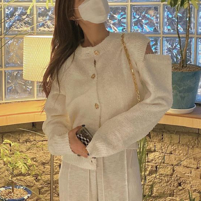 【予約商品】《2カラー》レイアード　ベスト　カーディガン　韓国ファッション　秋服